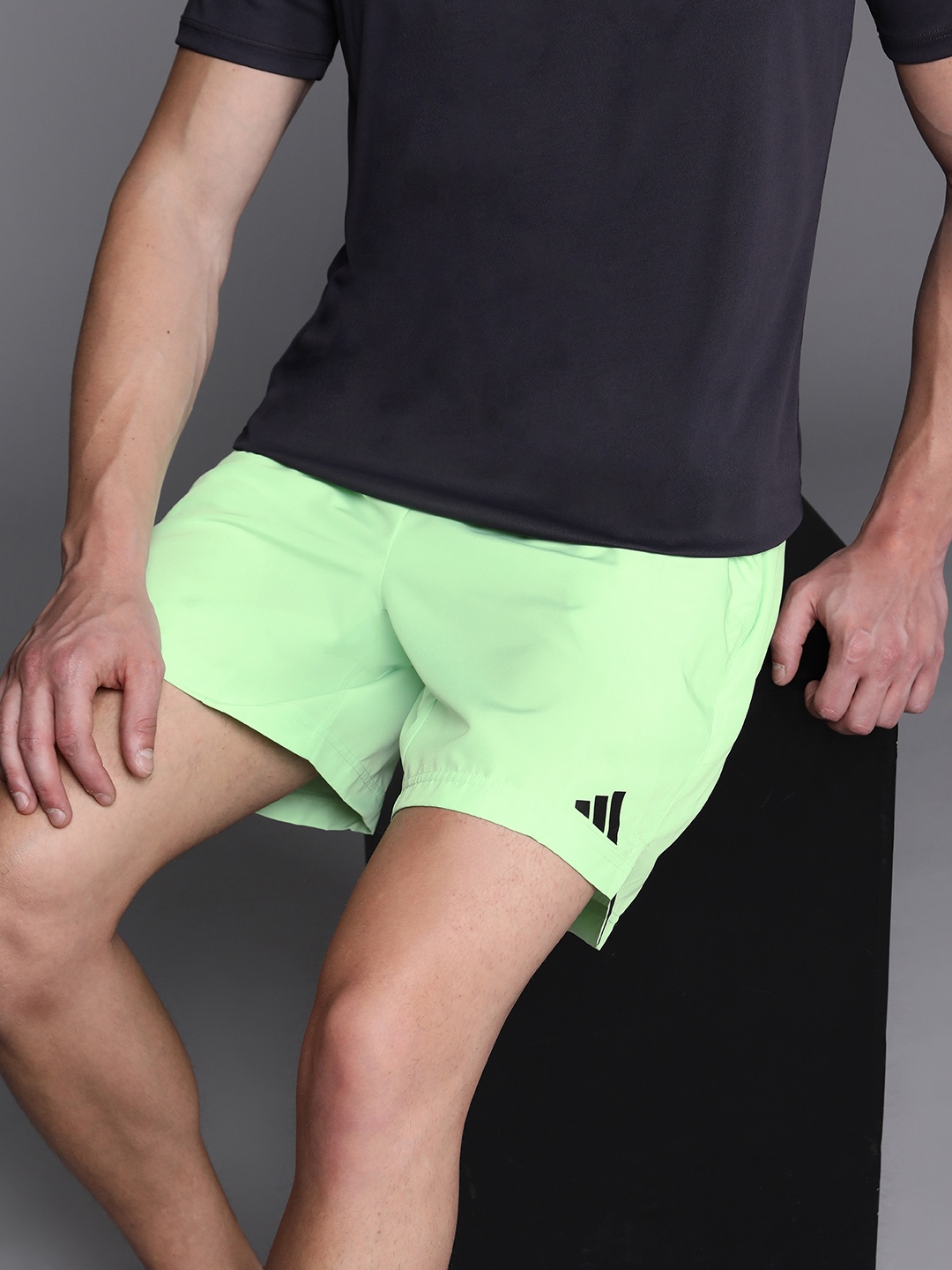 

ADIDAS Men D4T Training Shorts, Fluorescent green
