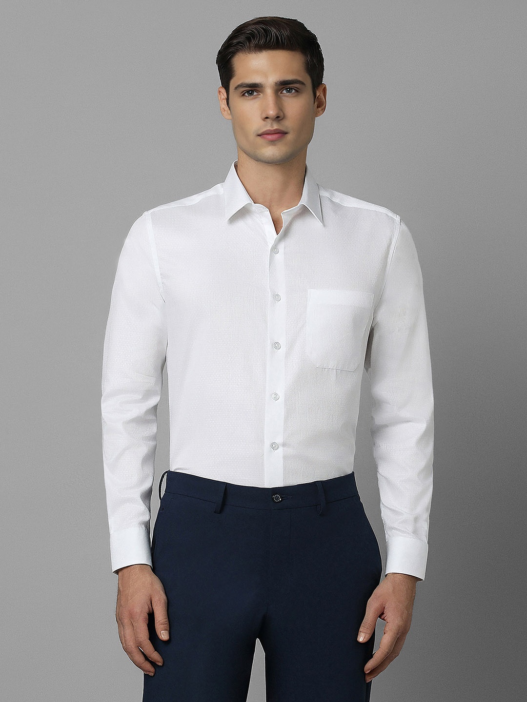 

Louis Philippe Men White Slim Fit Formal Shirt