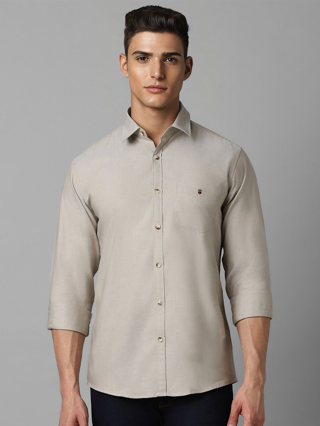 

Louis Philippe Sport Slim Fit Cotton Opaque Casual Shirt, Grey