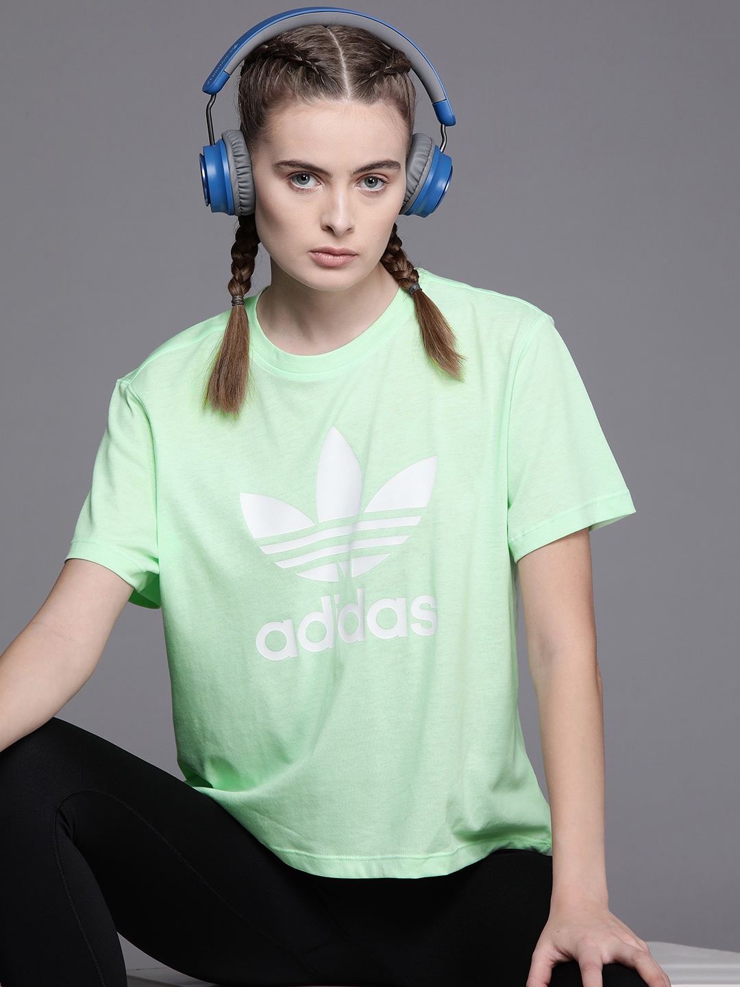 

ADIDAS Originals Trefoil Printed Relaxed T-shirt, Green