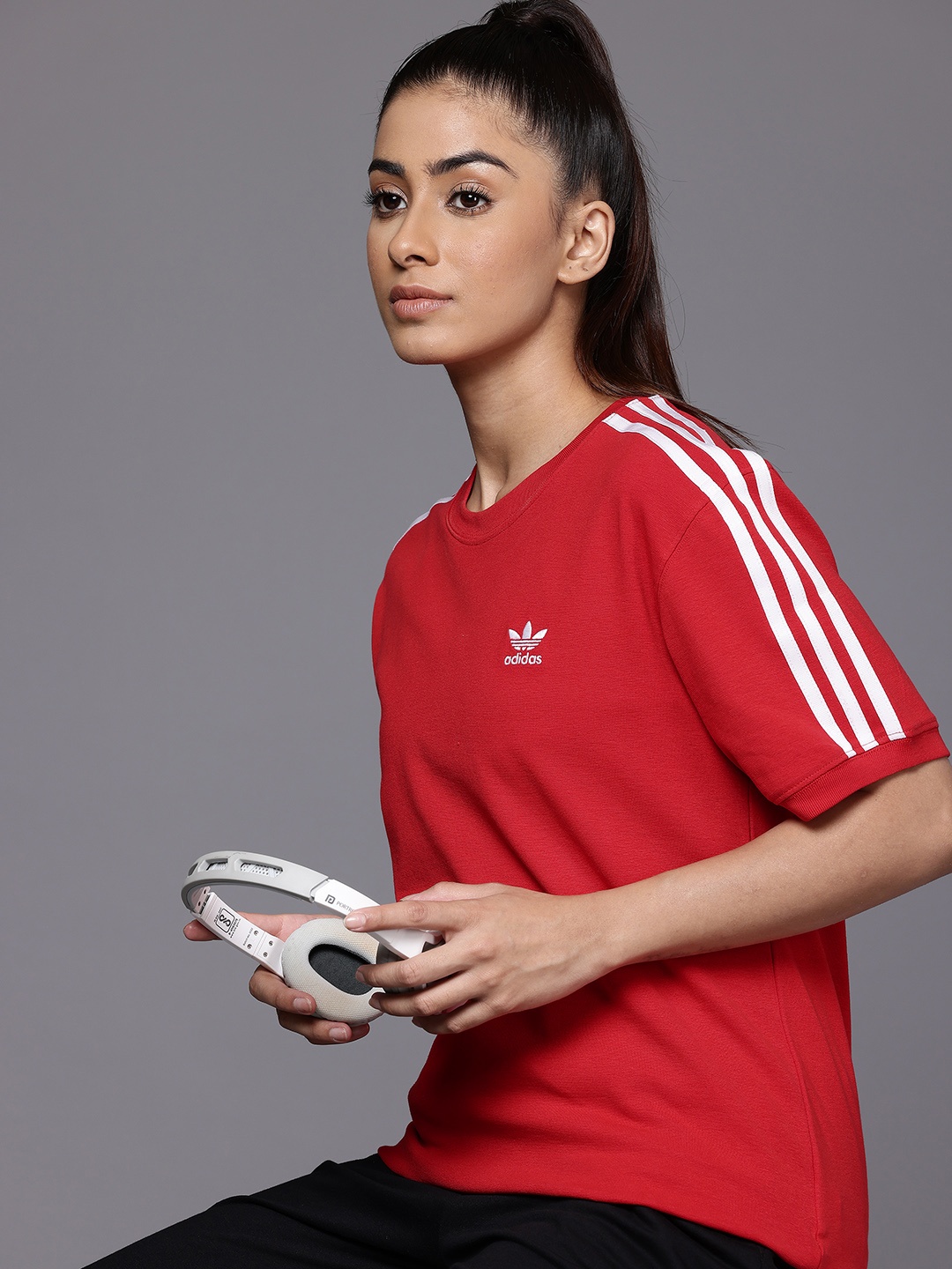 

ADIDAS Originals 3-Stripes T-shirt, Red