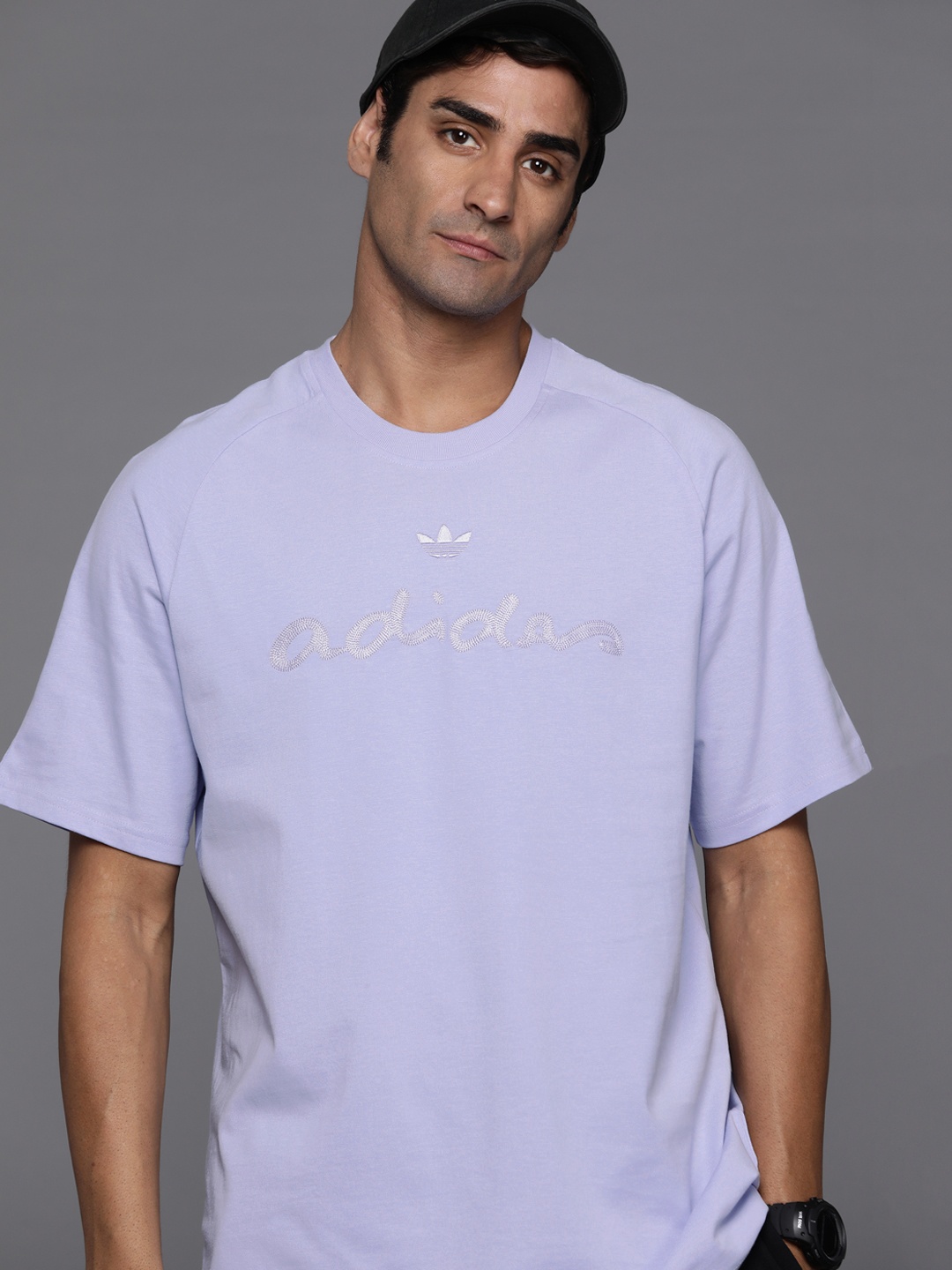 

ADIDAS Originals Pure Cotton M FASH GRFX T-shirt, Lavender