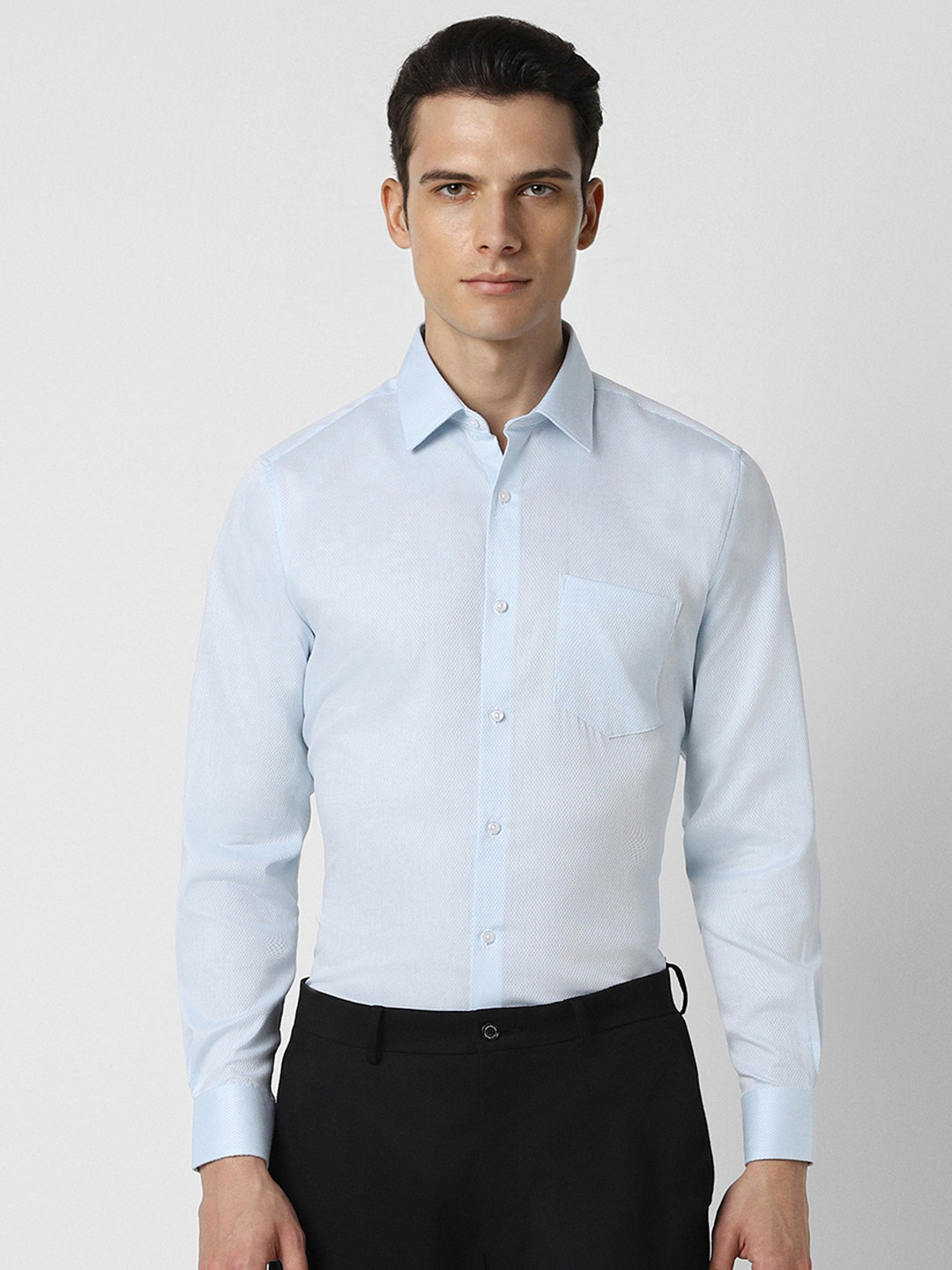 

Van Heusen Spread Collar Pure Cotton Formal Shirt, Blue