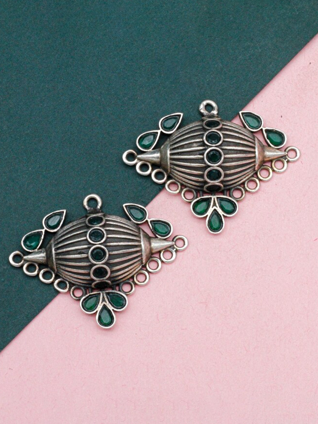 

SANGEETA BOOCHRA Sterling Silver Contemporary Drop Earrings