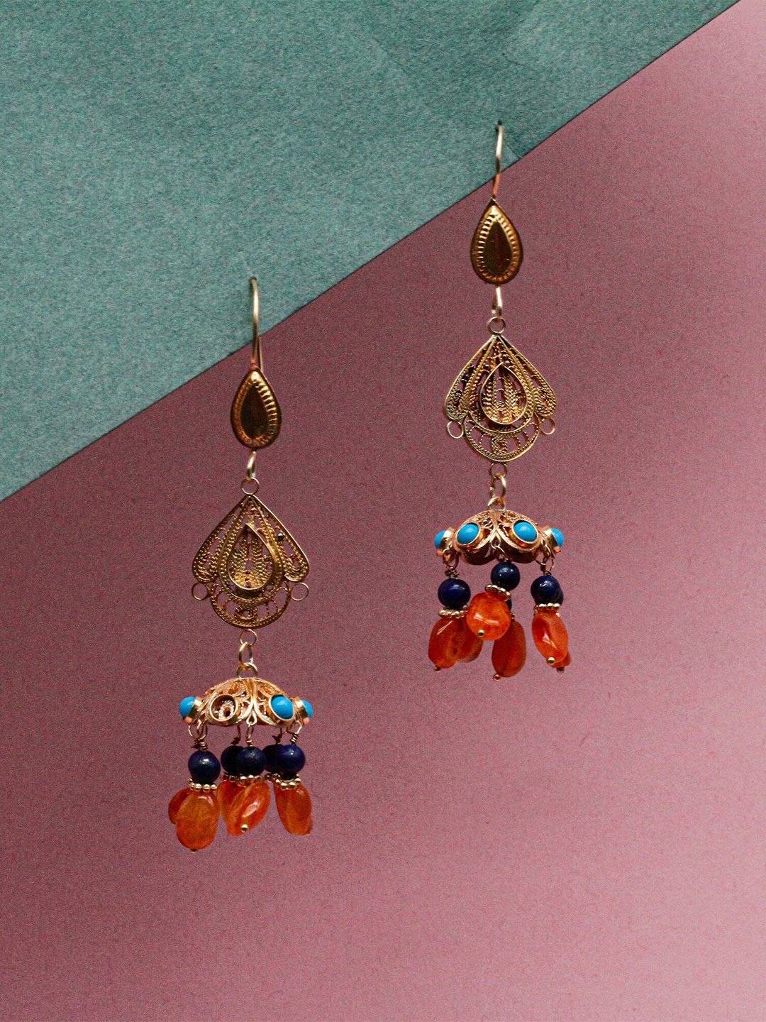 

SANGEETA BOOCHRA Sterling Silver Contemporary Drop Earrings