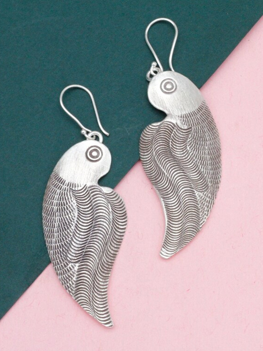 

SANGEETA BOOCHRA Sterling Silver Cubic Zirconia Studded Contemporary Drop Earrings
