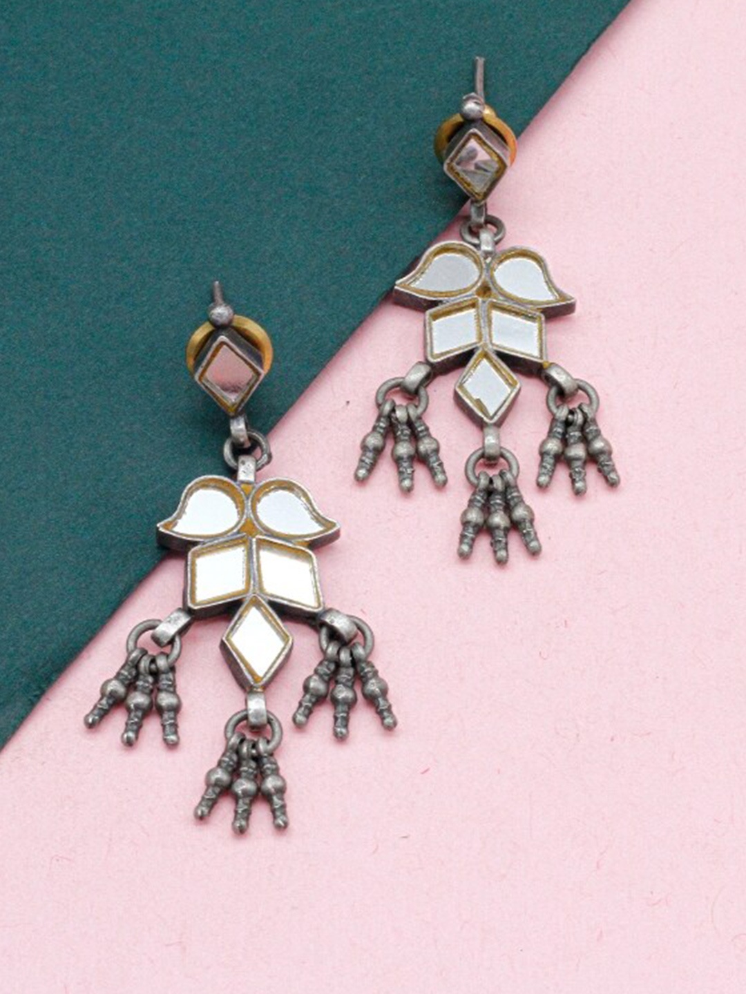 

SANGEETA BOOCHRA 92.5 Sterling Silver Contemporary Studs Earrings