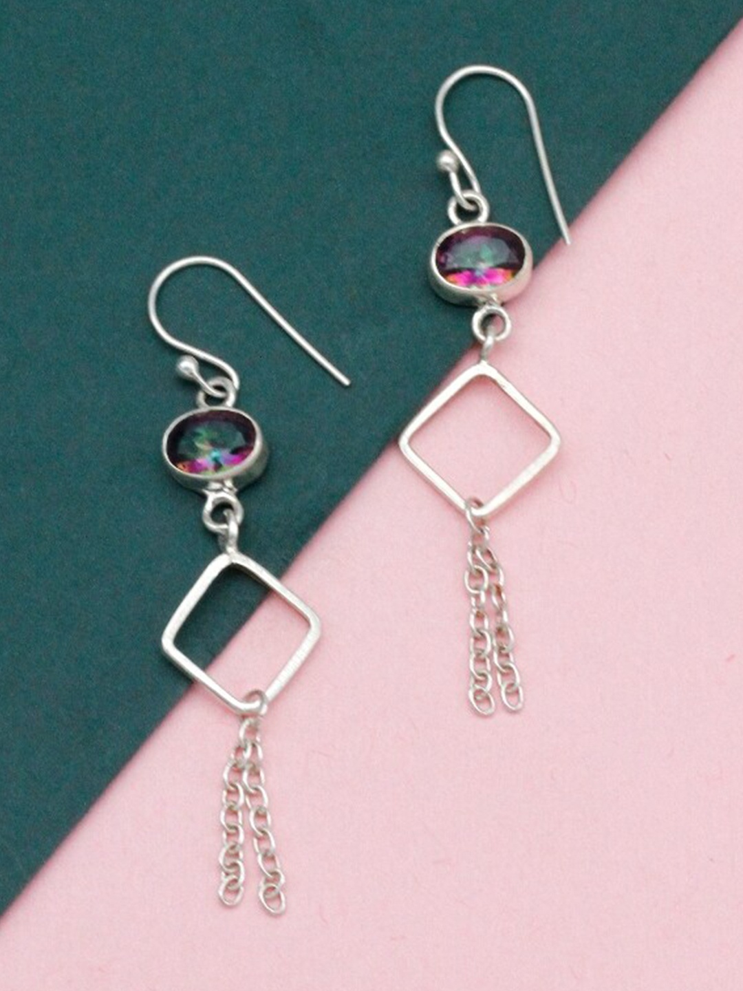 

SANGEETA BOOCHRA Contemporary Drop Earrings, Silver