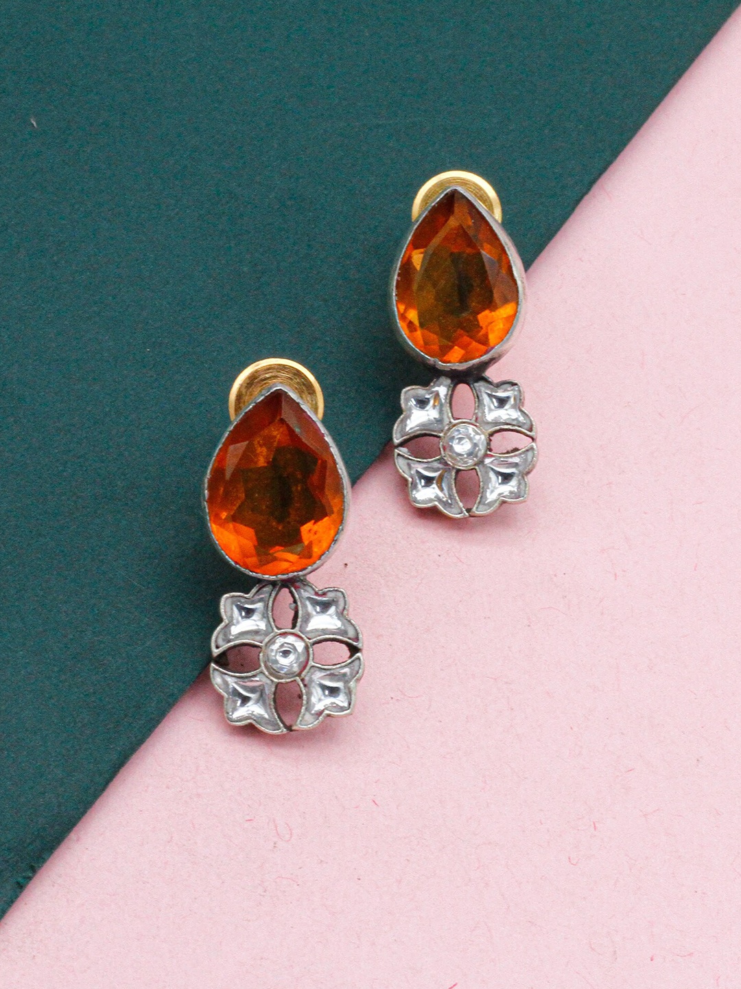 

SANGEETA BOOCHRA Contemporary Drop Earrings, Silver