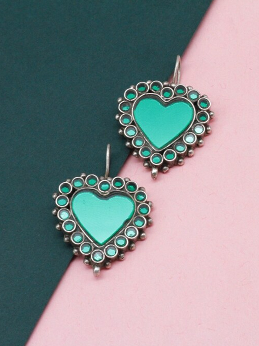 

SANGEETA BOOCHRA Heart Shaped Drop Earrings, Silver