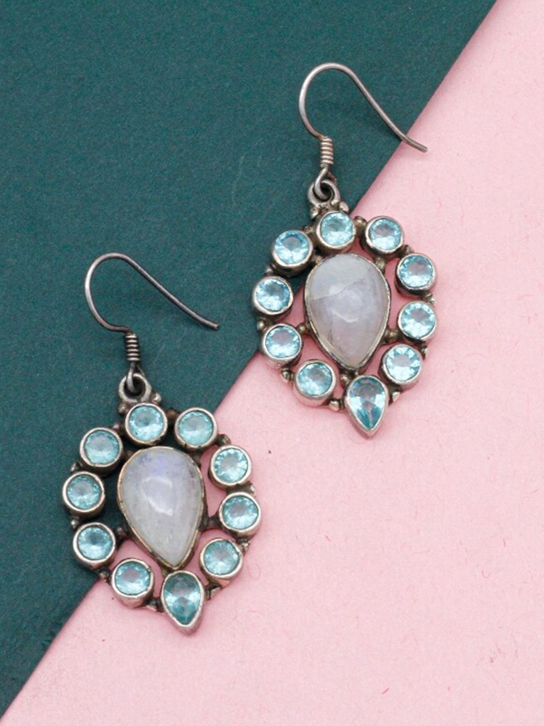 

SANGEETA BOOCHRA Contemporary Drop Earrings, Silver