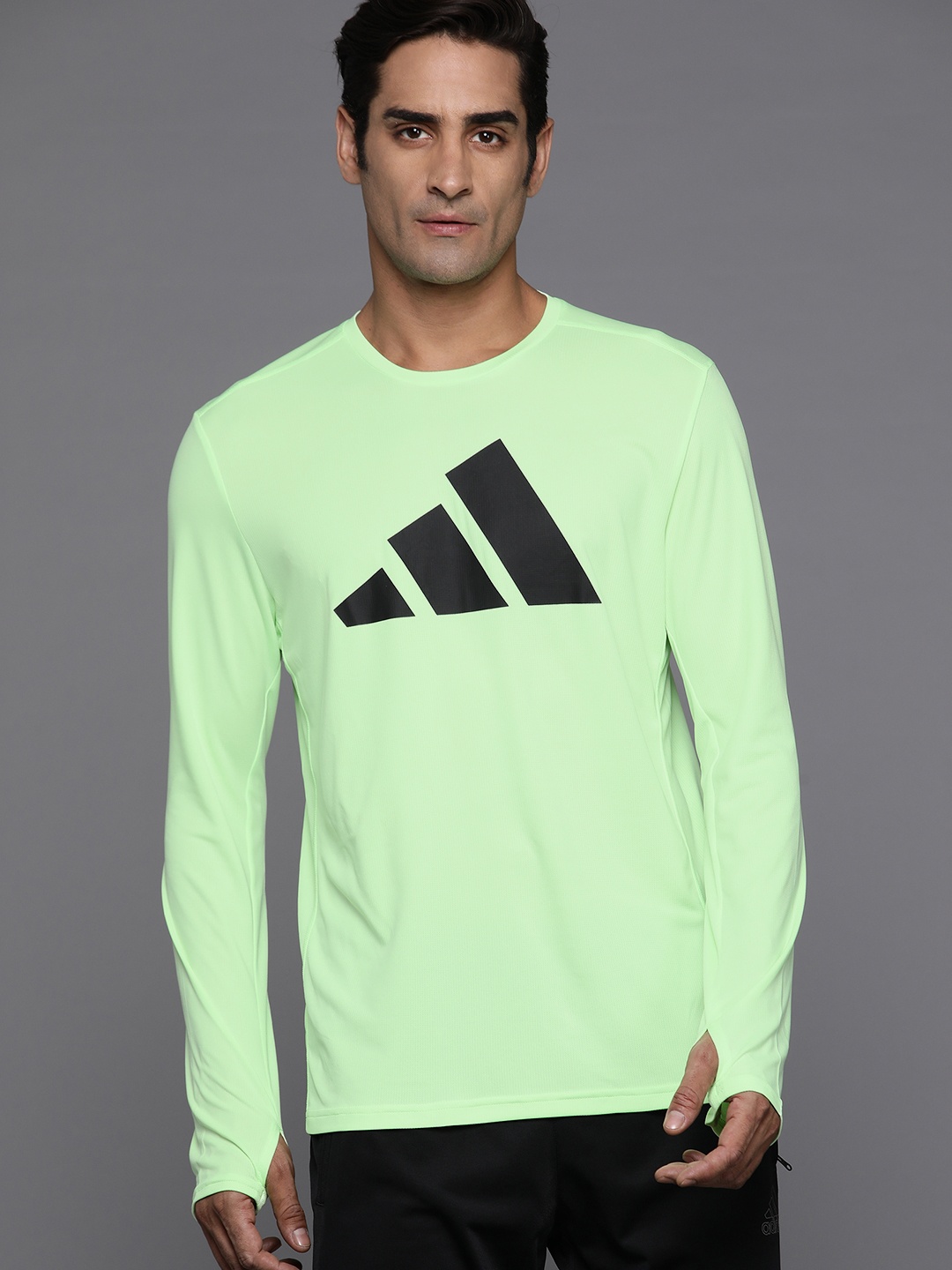 

ADIDAS Printed Run It Long Sleeve T-shirt, Green