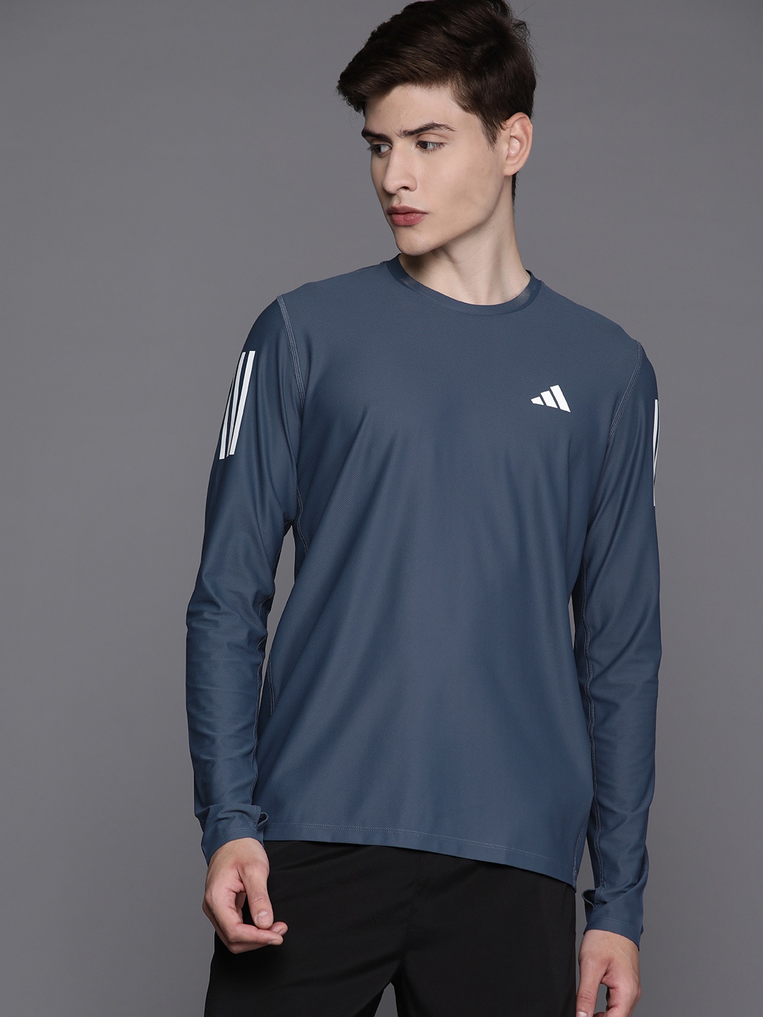 

ADIDAS Men Own The Run Long Sleeves T-shirt, Navy blue