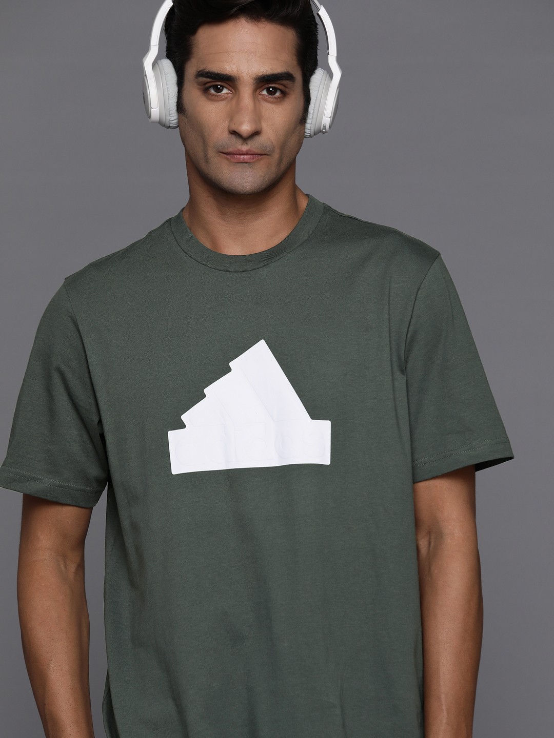 

ADIDAS Brand Logo Printed Training Essentials T-shirt, Grey