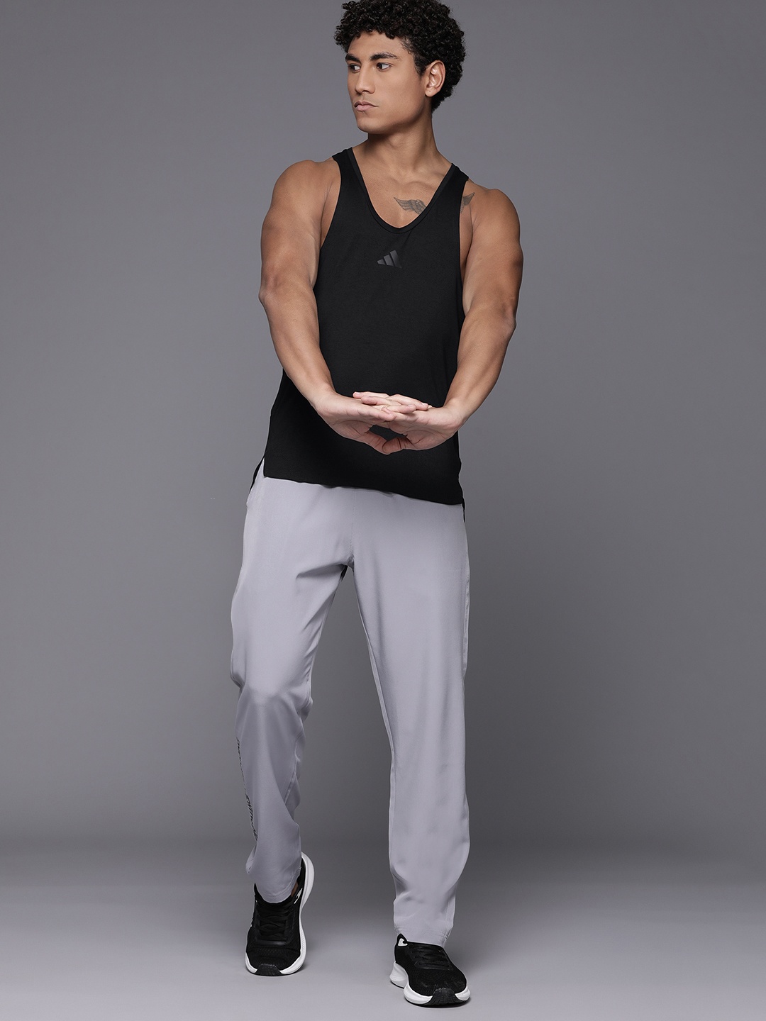 

ADIDAS Workout Stringer T-Shirt, Black