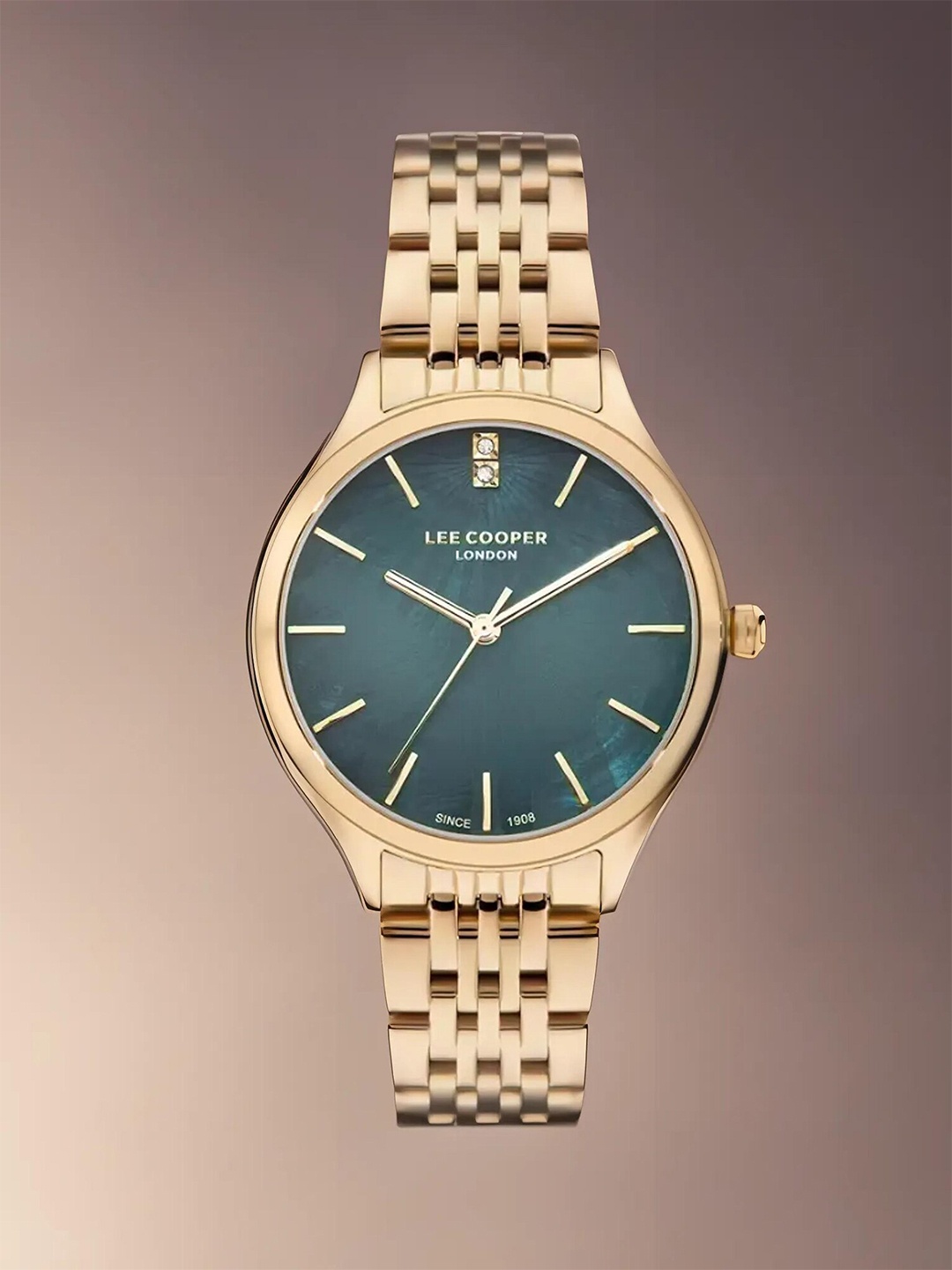 

Lee Cooper Women Mother of Pearl Dial & Stainless Steel Bracelet Style Watch LC07821.170, Green
