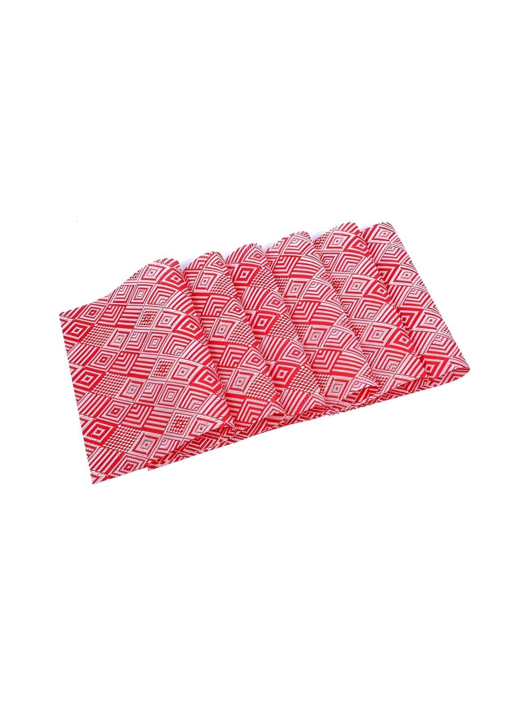 

Wosta Red 6 Pieces Textured Rectangular Table Placemats