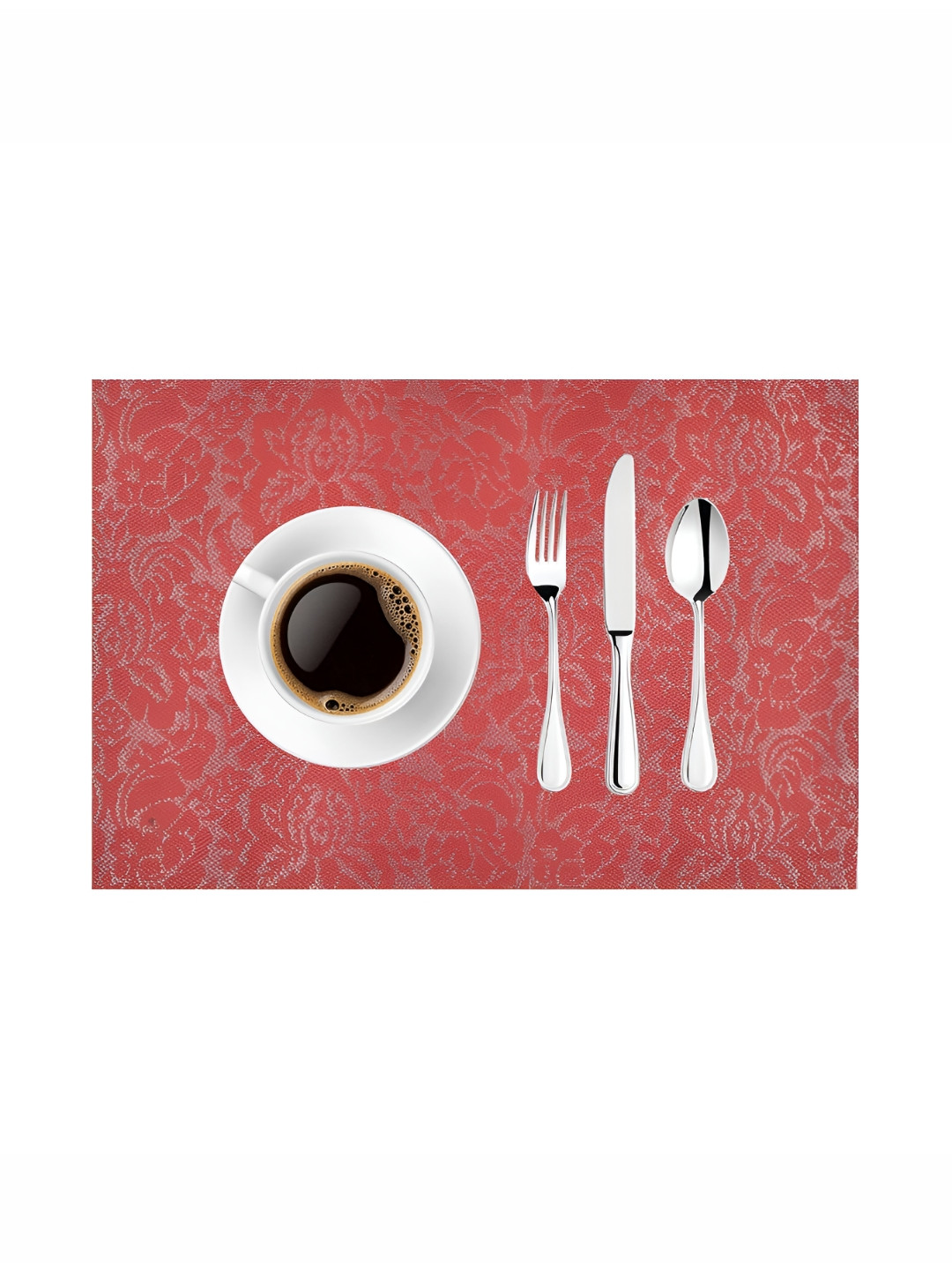 

Wosta Red 2 Pieces Waterproof Anti Slip Rectangle Table Placemats