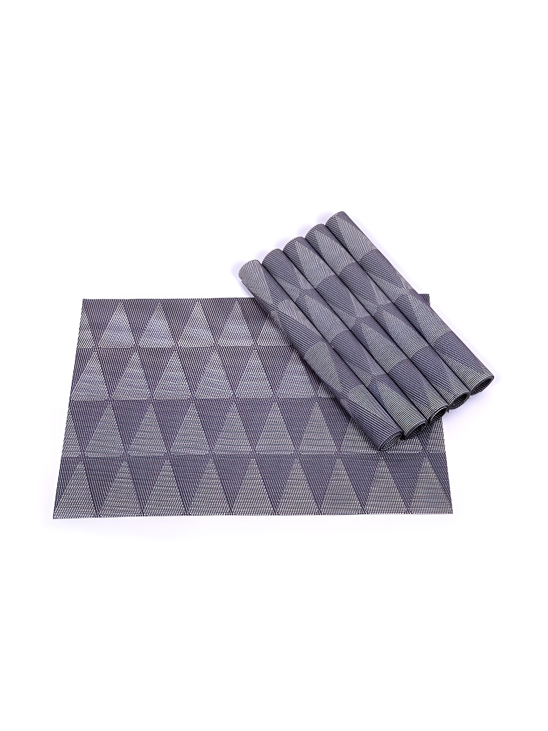 

Wosta Purple & Grey 4 Pieces Geometric Printed Rectangle Table Placemats