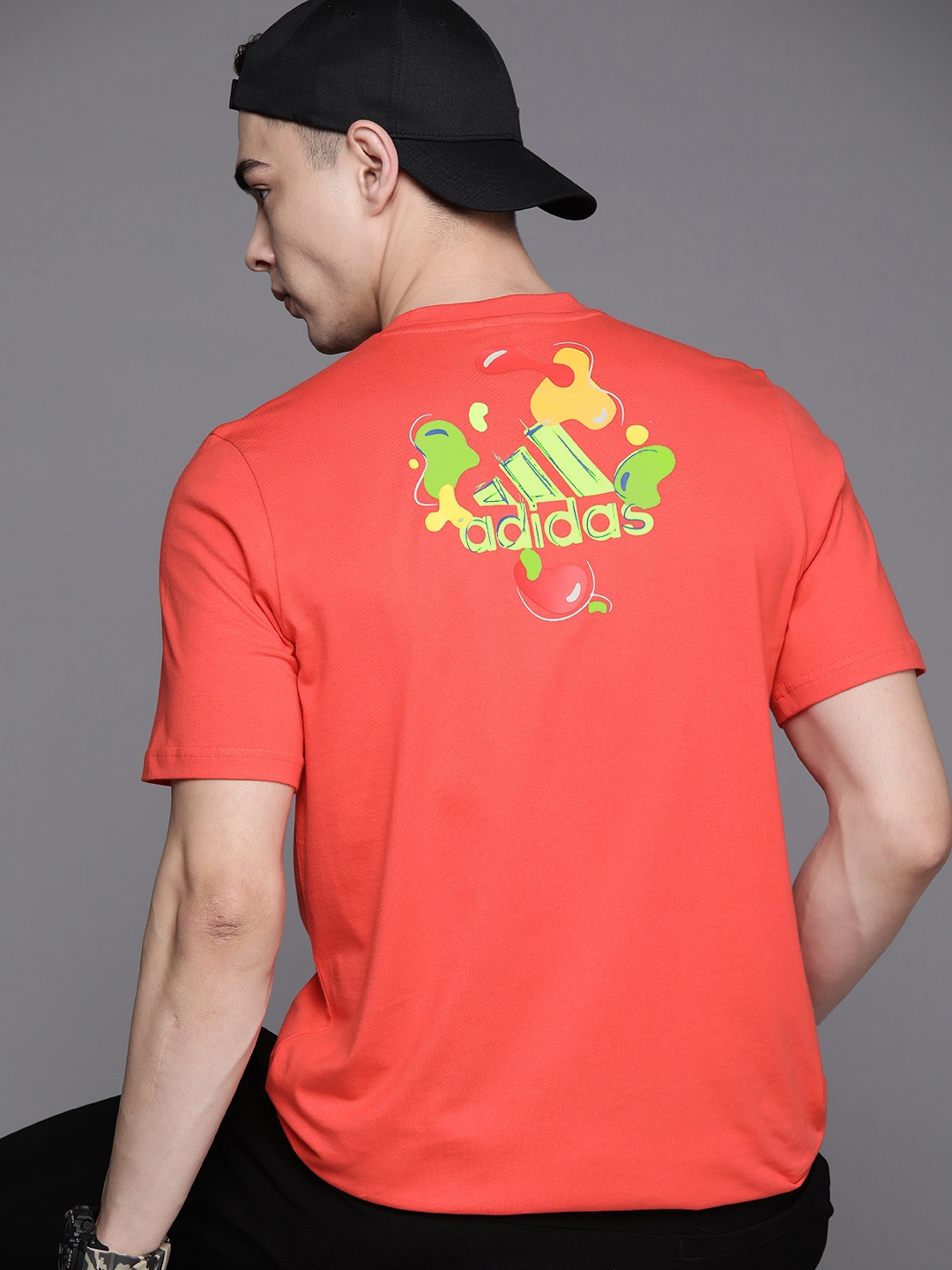 

ADIDAS Cotton Graphic T-shirt, Red