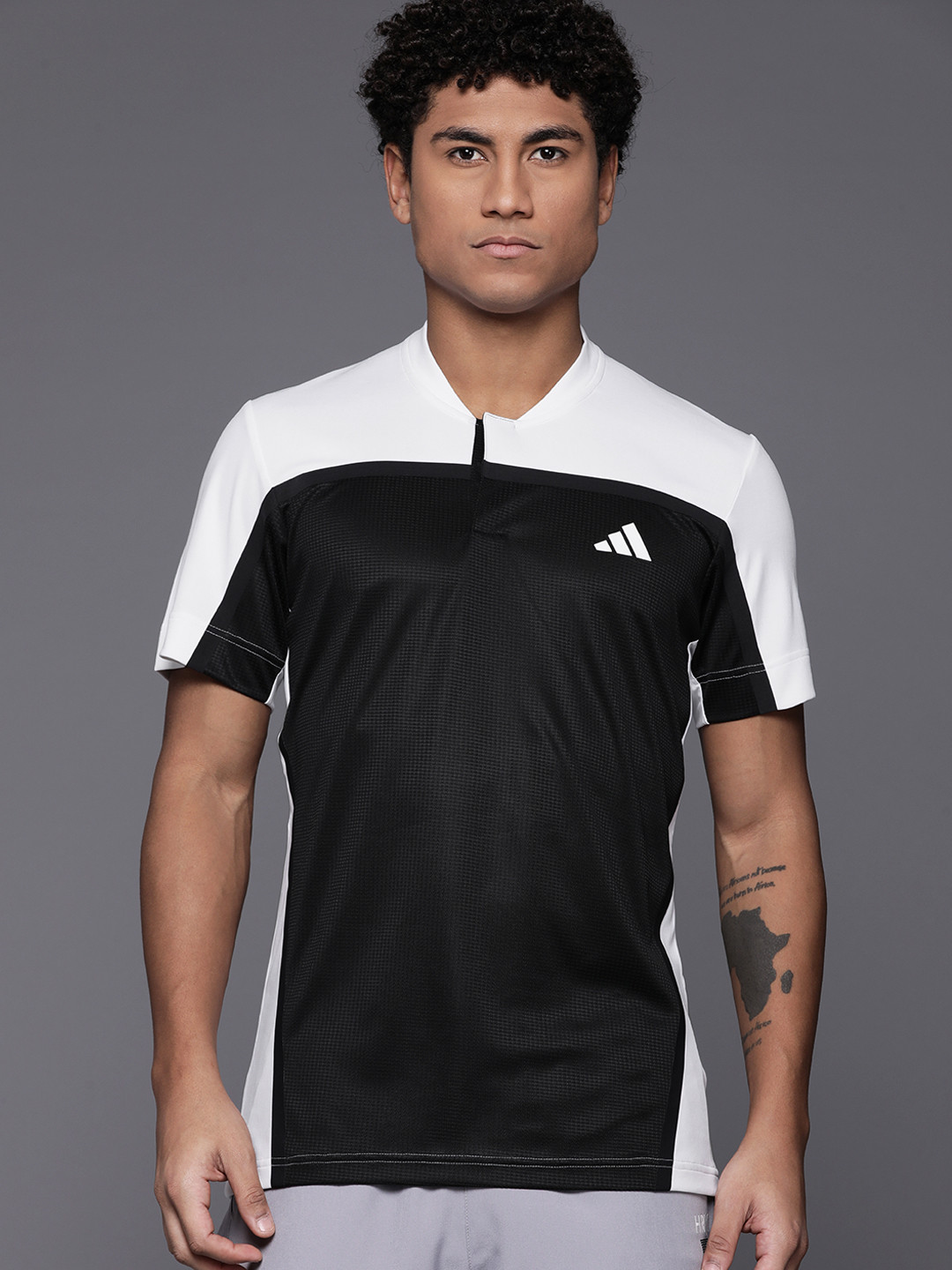 

ADIDAS HEAT.RDY Freelift Pro Henley Tennis T-Shirt, Black