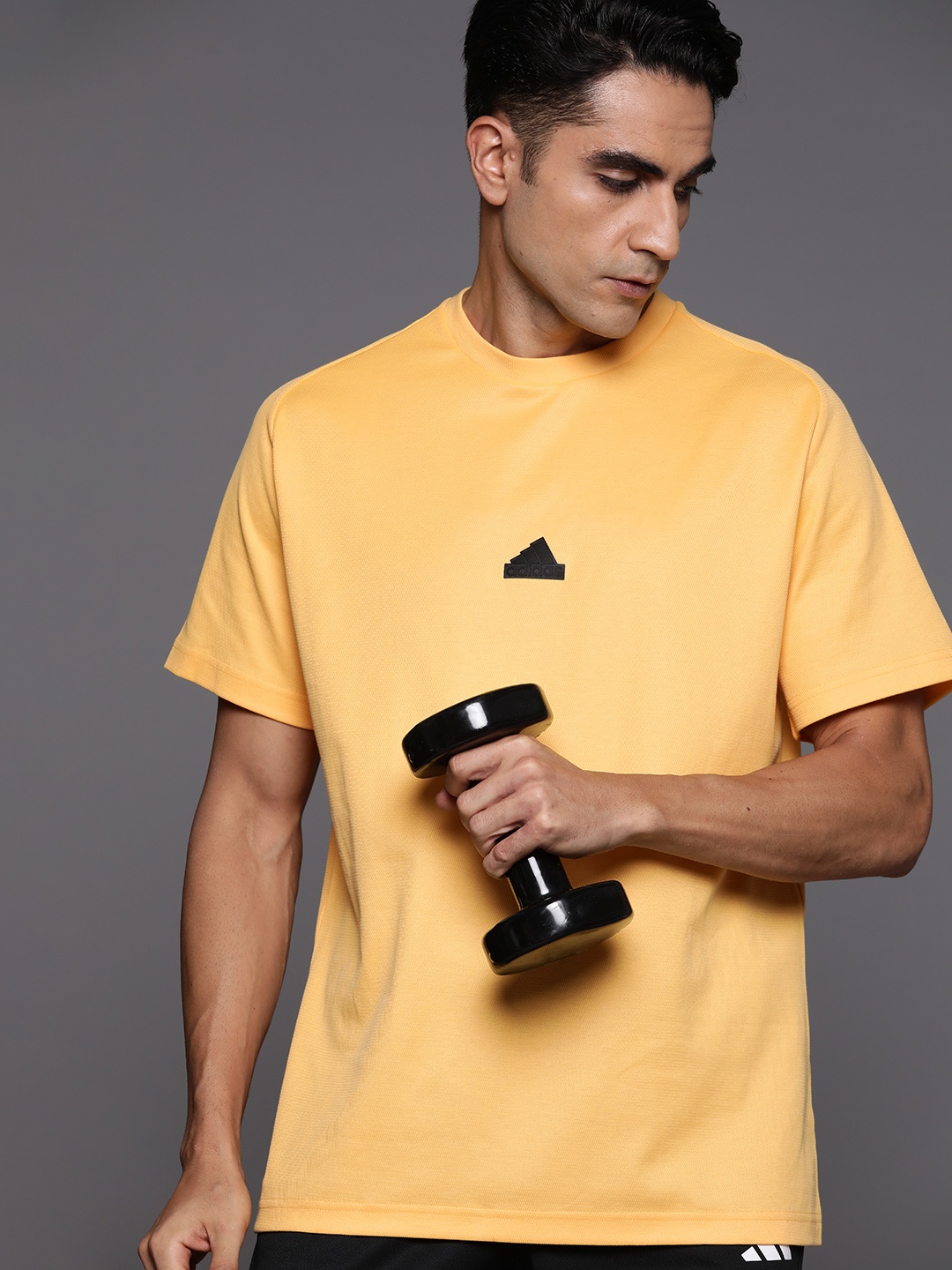 

ADIDAS Men Brand Logo Printed M Z.N.E T-shirt, Orange
