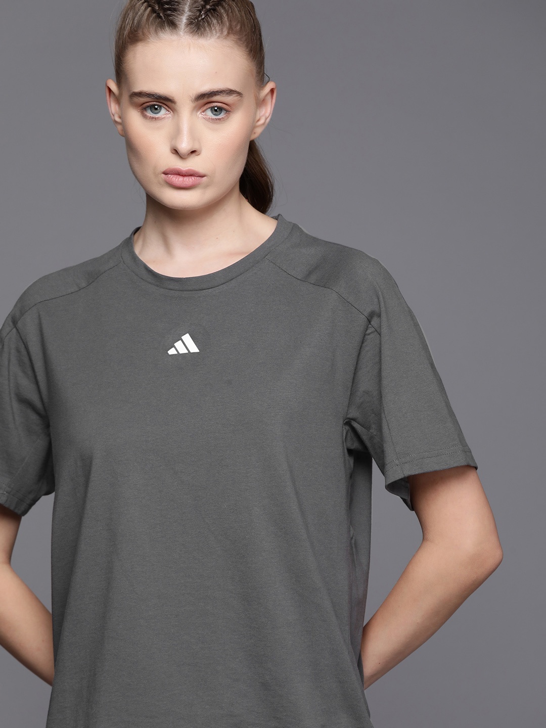 

ADIDAS TR-ES CREW Sports T-shirt, Grey