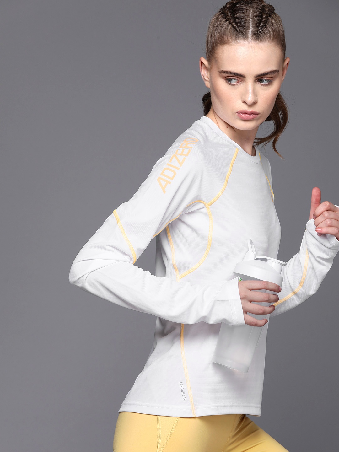 

ADIDAS Adizero Slim Fit Long Sleeve Running T-shirt, White