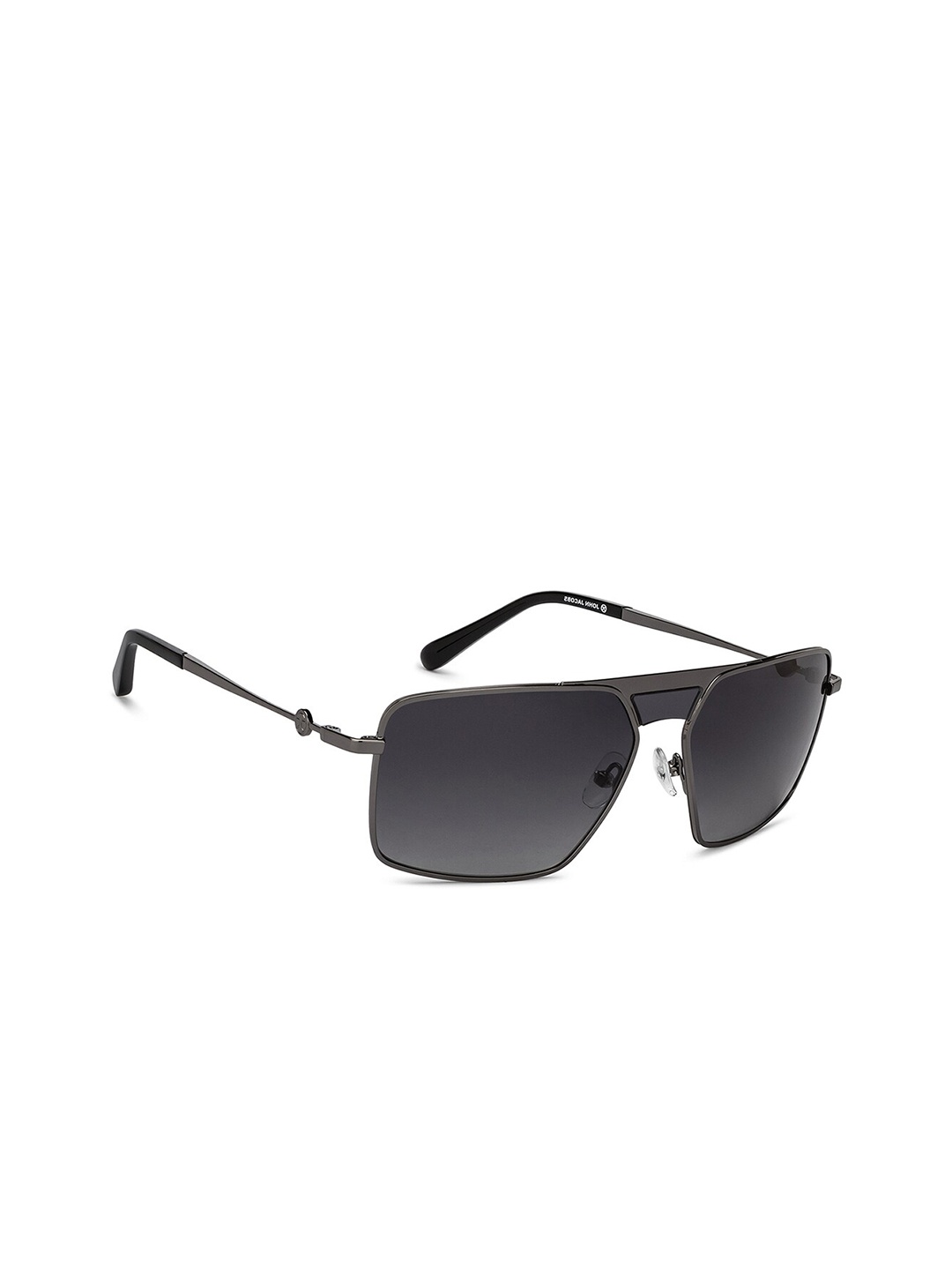 

John Jacobs Men Rectangle Sunglasses with Polarised and UV Protected Lens 208131, Grey