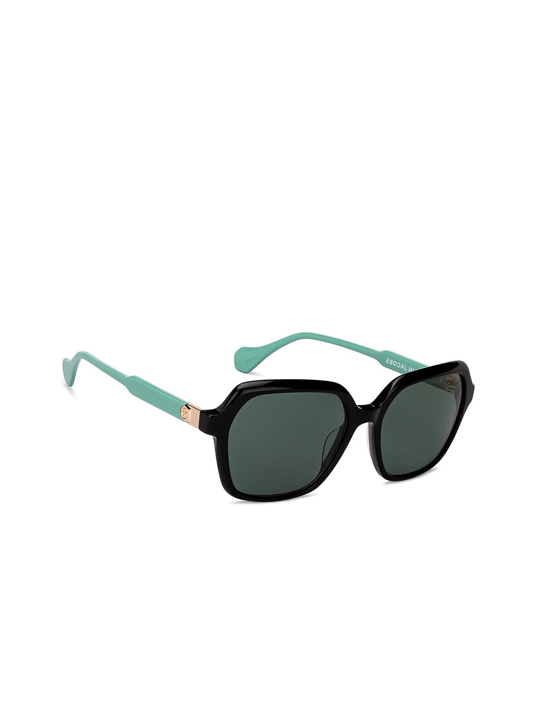 

John Jacobs Men Square Sunglasses with Polarised and UV Protected Lens 208172, Green