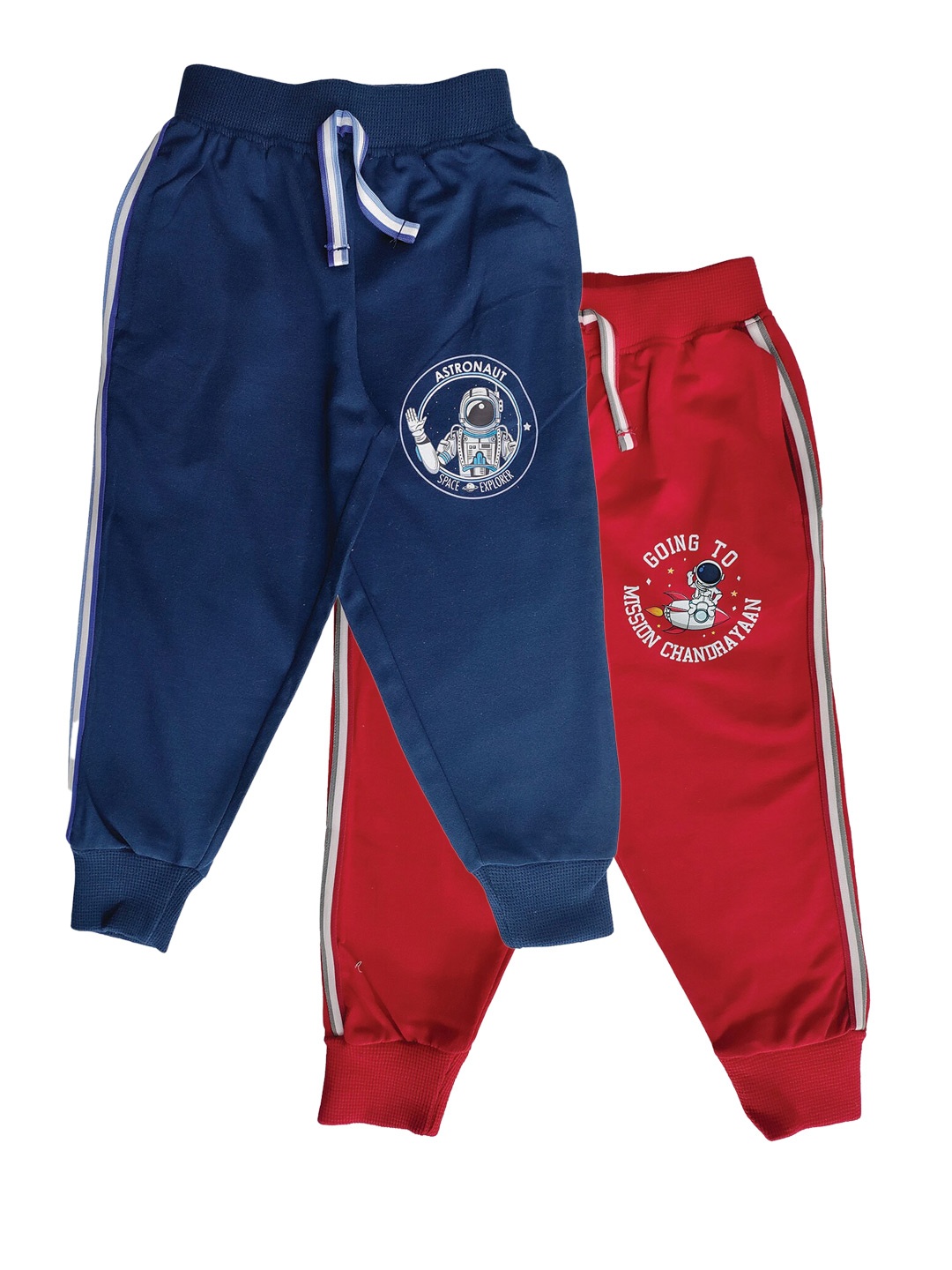 

Zoom Minimondo Kids Pack Of 2 Dry Fit Breathable Mid Rise Joggers, Red