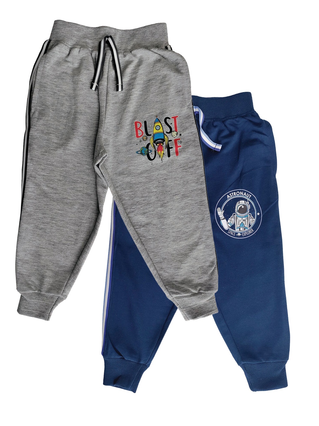 

Zoom Minimondo Kids Pack Of 2 Dry Fit Breathable Mid Rise Joggers, Grey