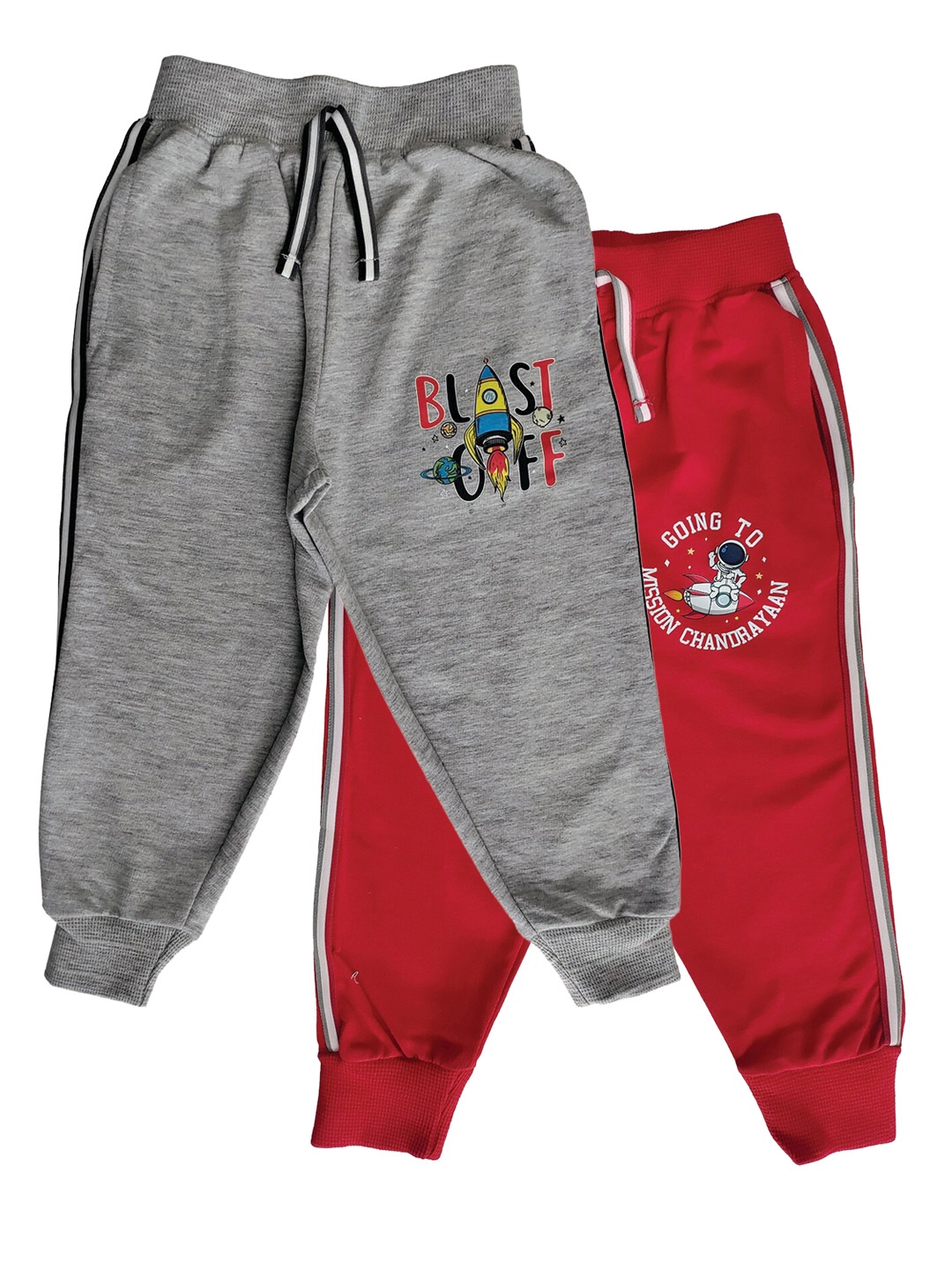 

Zoom Minimondo Kids Pack Of 2 Dry Fit Breathable Mid Rise Joggers, Red