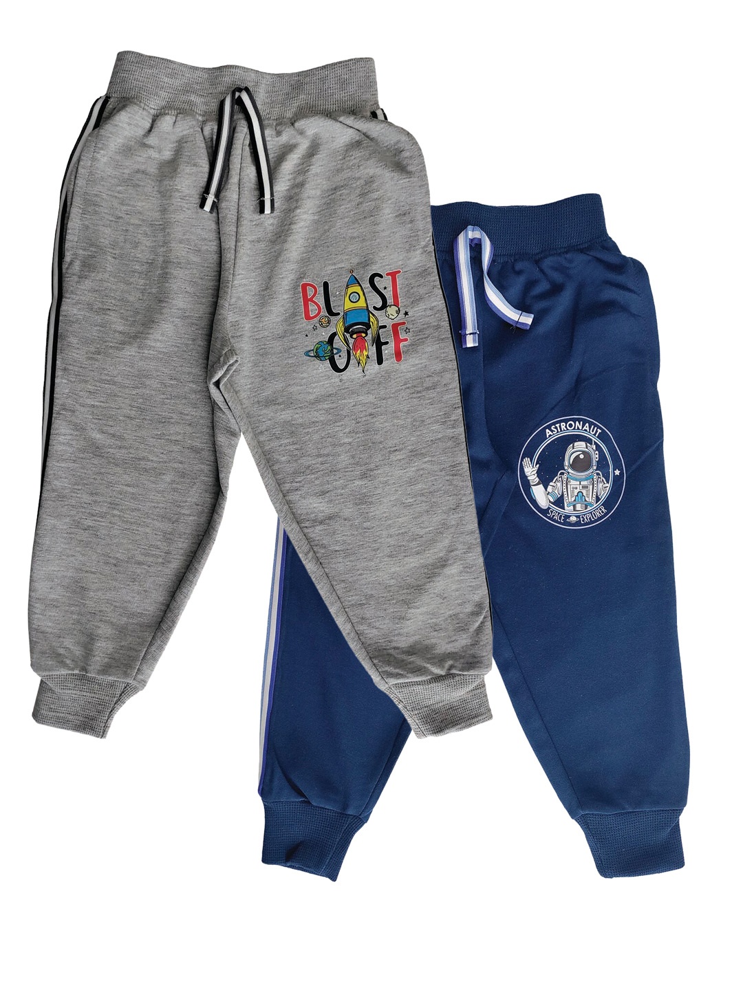 

Zoom Minimondo Kids Pack Of 2 Dry Fit Breathable Mid Rise Joggers, Grey