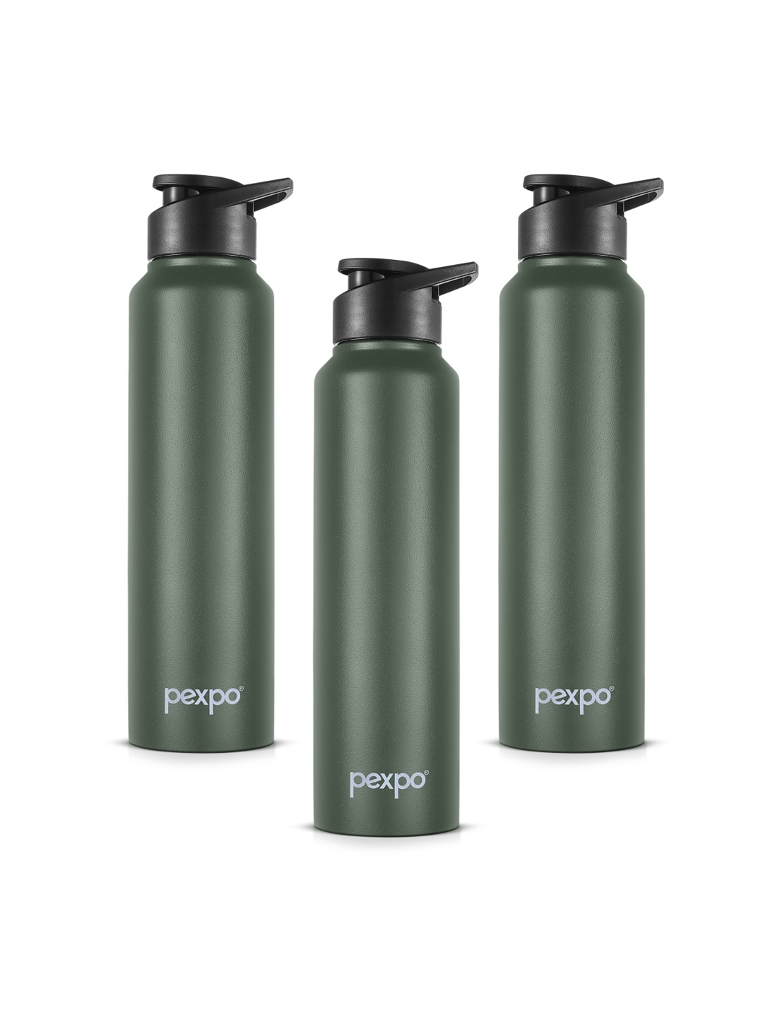 

Pexpo CHROMO 3pc Sipper Cap Stainless Steel 1000ml Single wall Green Water Bottle