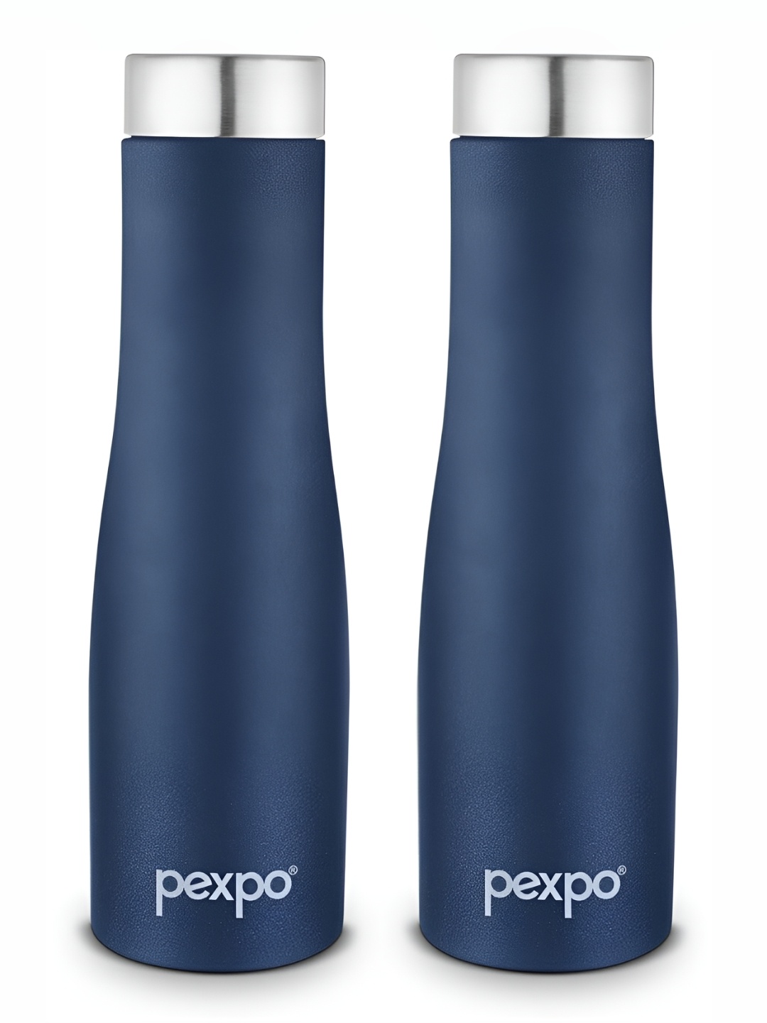 

Pexpo MONACO 2pc Fridge Water Bottle 750ml Single wall Blue Stainless Steel, Navy blue