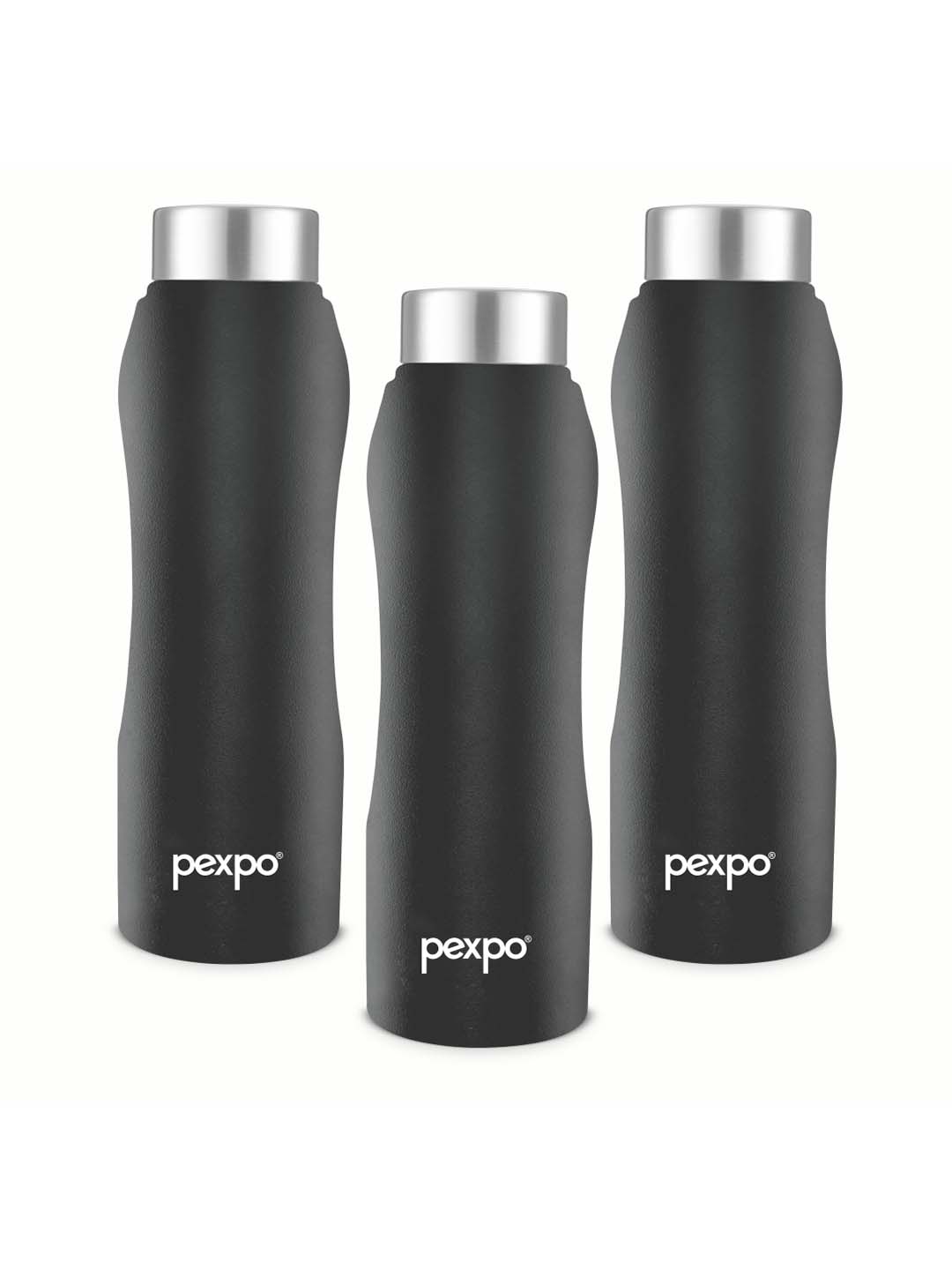 

Pexpo BISTRO 3pc Fridge Water Bottle 1L Single wall Black Stainless Steel