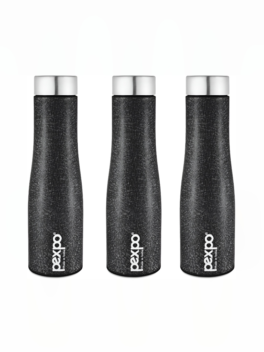 

Pexpo MONACO 3pc Fridge Water Bottle 1000ml Single wall Black Stainless Steel