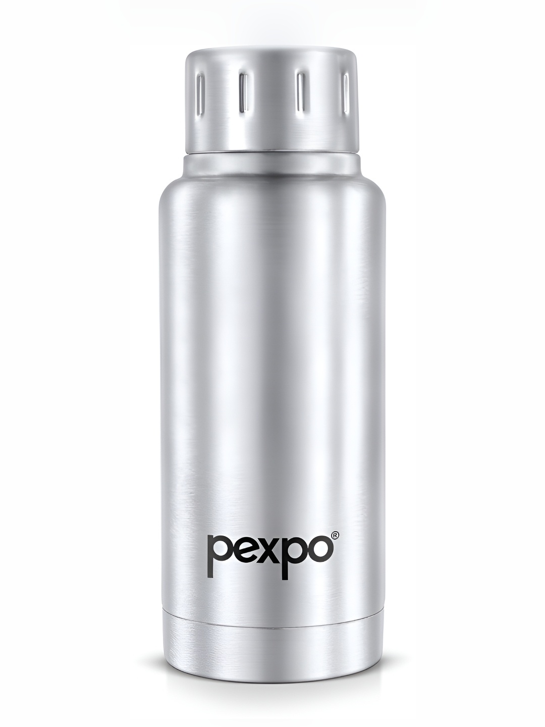 

Pexpo CAMEO-Double Wall Thermosteel Hot and Cold Upto 68 Hrs Flask Water Bottle 300ml, Silver