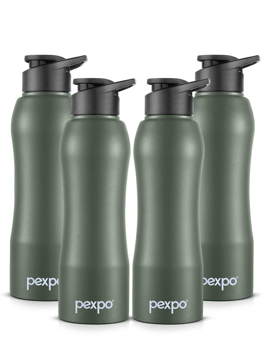 

Pexpo BISTRO Set of 4 Sipper Cap Stainless Steel 750ml Single wall Green Water Bottle