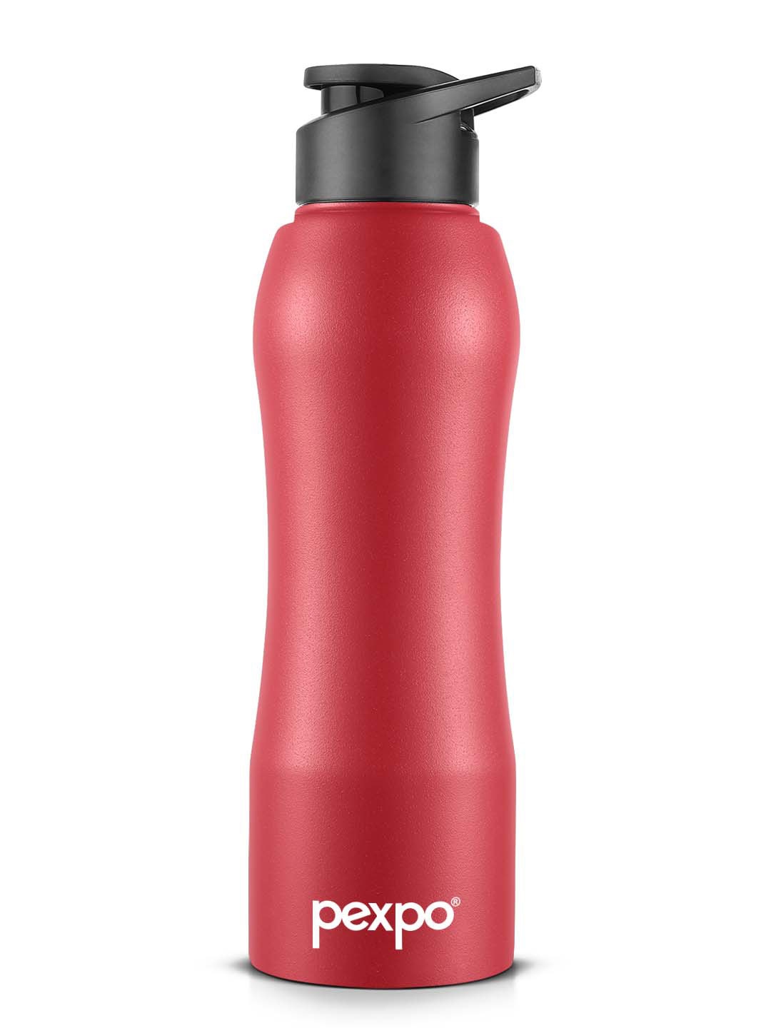 

Pexpo BISTRO Sports & Hiking Stainless Steel 750ml Single wall Red Water Bottle, Maroon