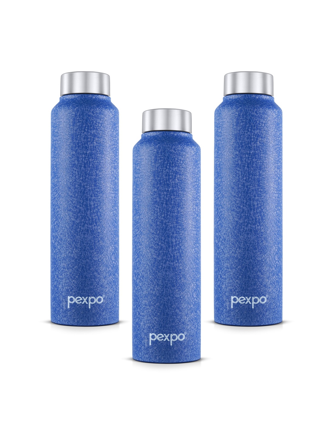 

Pexpo CHROMO 3pc Fridge Water Bottle 1L Single wall Blue Stainless Steel