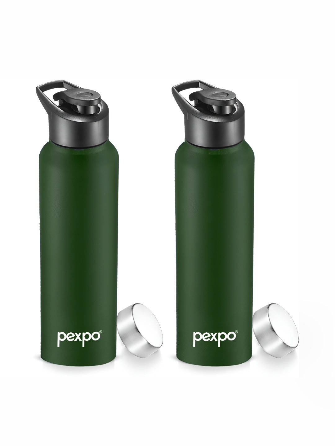 

Pexpo CHROMO 2pc Sports & Fridge Stainless Steel 1000ml Single wall Green Water Bottle