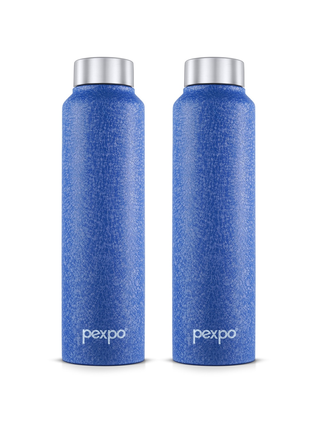 

Pexpo CHROMO 2pc Fridge Water Bottle 1L Single wall Blue Stainless Steel