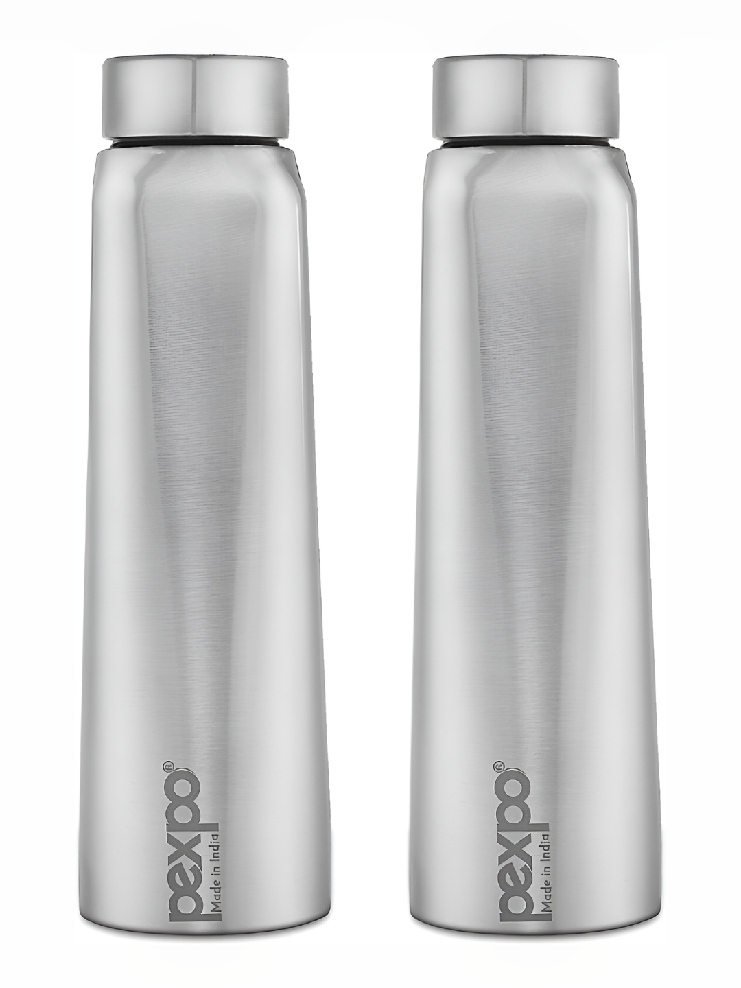

Pexpo VERTIGO 2pc Fridge Water Bottle 1L Single wall Silver Stainless Steel