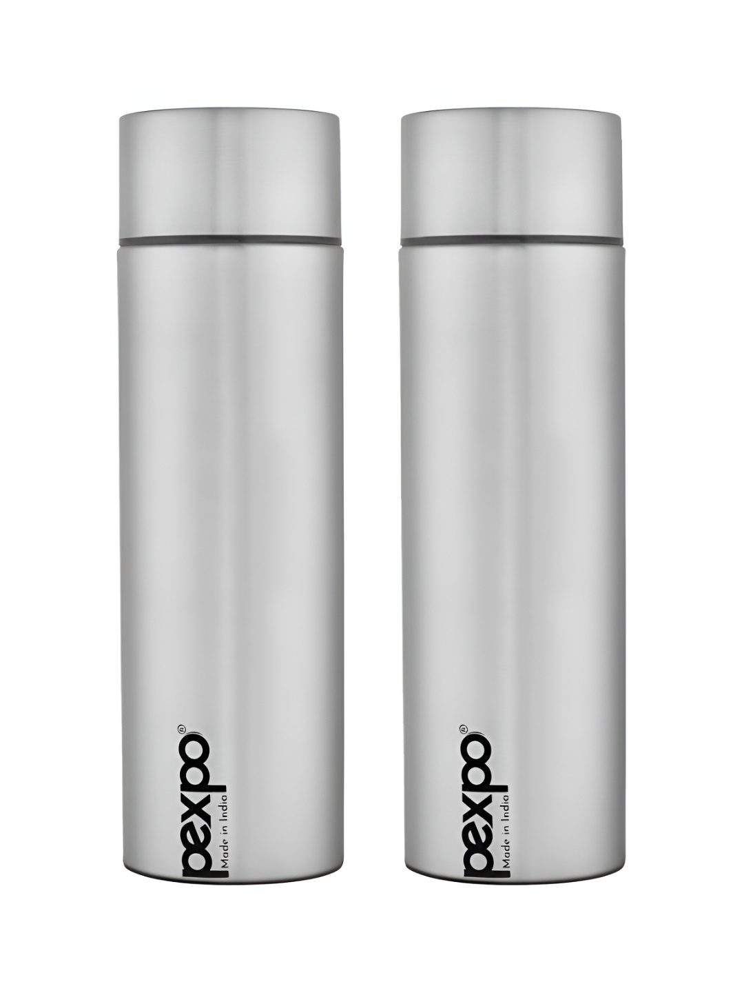 

Pexpo RODEO 2pc Fridge Water Bottle 1L Single wall Silver Stainless Steel