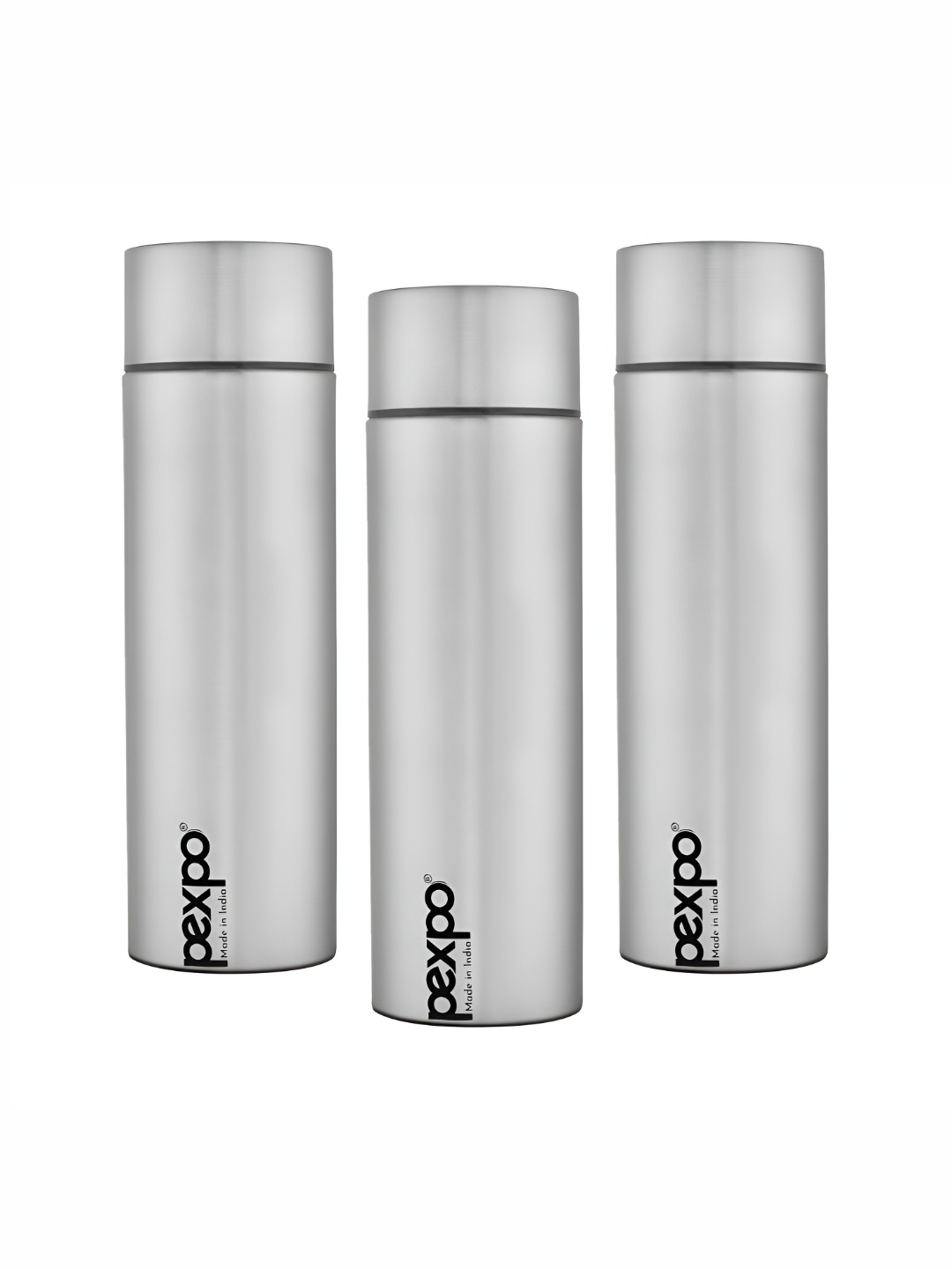 

Pexpo RODEO 3pc Fridge Water Bottle 1L Single wall Silver Stainless Steel