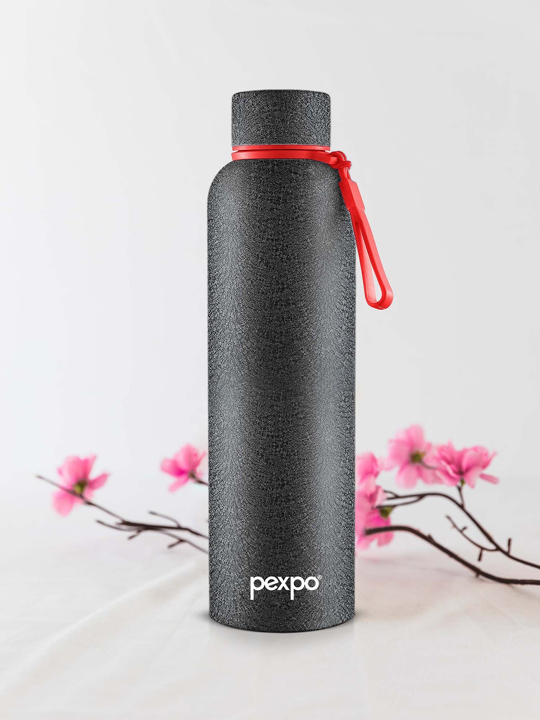 

Pexpo Bravo Black ISI Certified Thermosteel Hot and Cold flask Insulated Water Bottle 1L