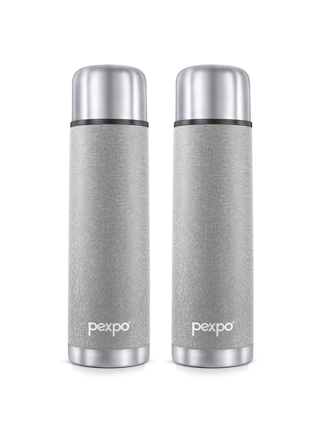 

Pexpo Flexo Grey 2 Pcs ISI Certified Thermosteel Hot & Cold flask Insulated Bottle 750ml