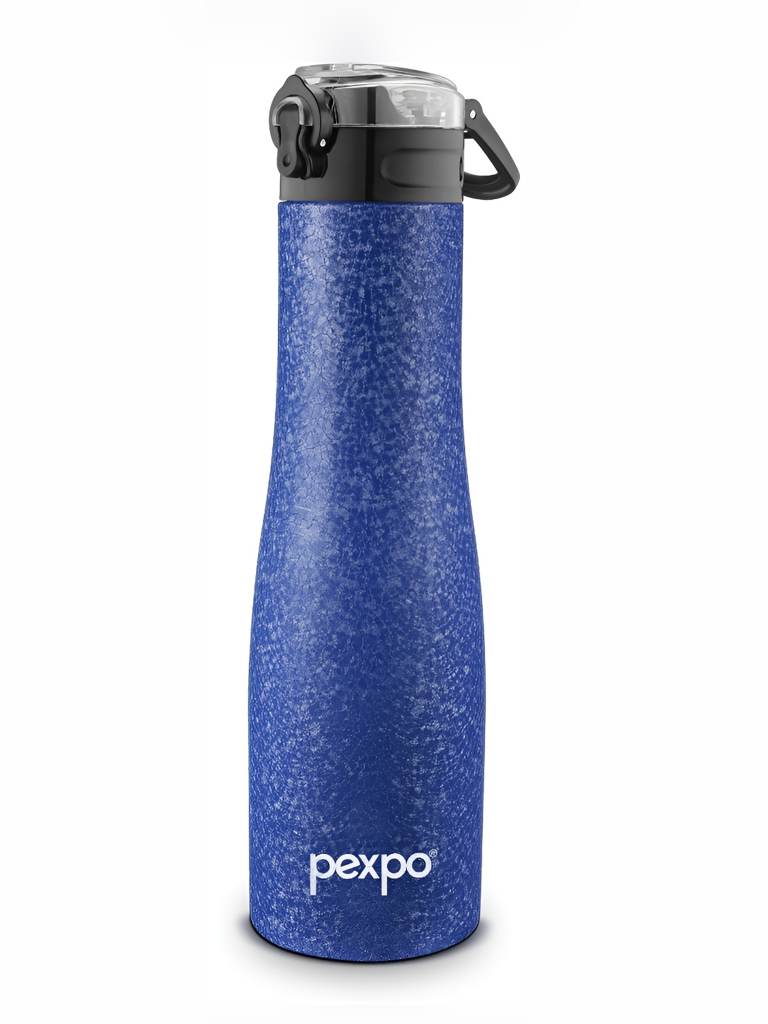 

Pexpo Blue & Black Stainless Steel Leak Proof Water Bottle With 2 Lids 1 L